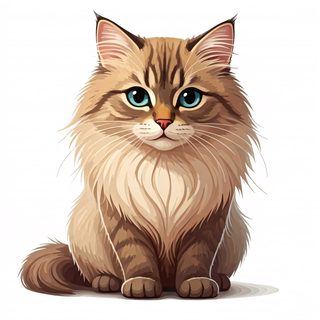 fluffy tabby cat