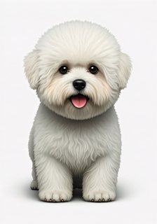 white bichon puppy