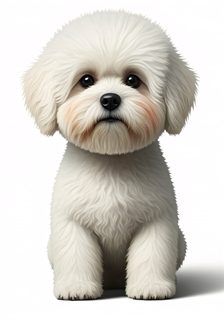 white bichon puppy