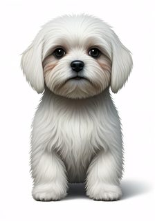 maltese puppy portrait