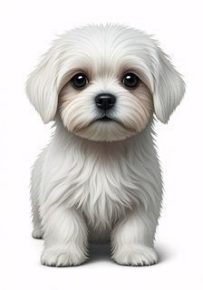 maltese puppy portrait