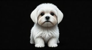 maltese puppy portrait
