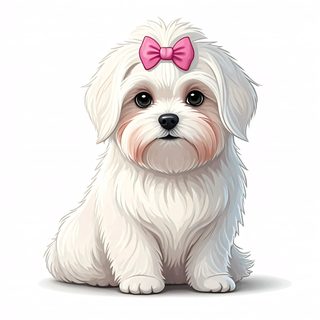 maltese puppy portrait