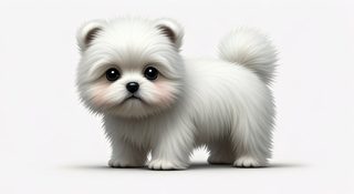 fluffy white puppy