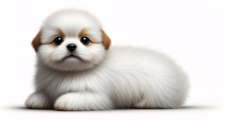 fluffy white puppy
