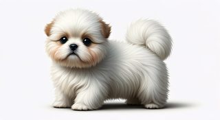 fluffy white puppy
