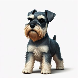 schnauzer puppy illustration