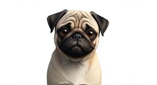 portrait of pug