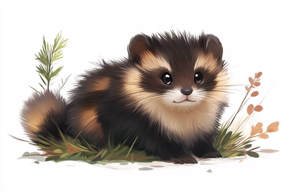 Adorable Sable Illustration