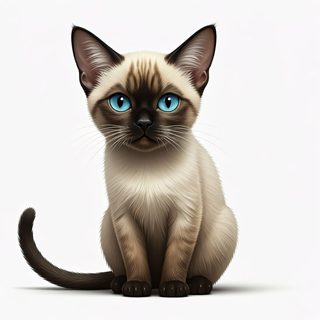 Siamese kitten portrait