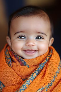 smiling baby portrait