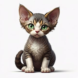 tabby devon rex kitten