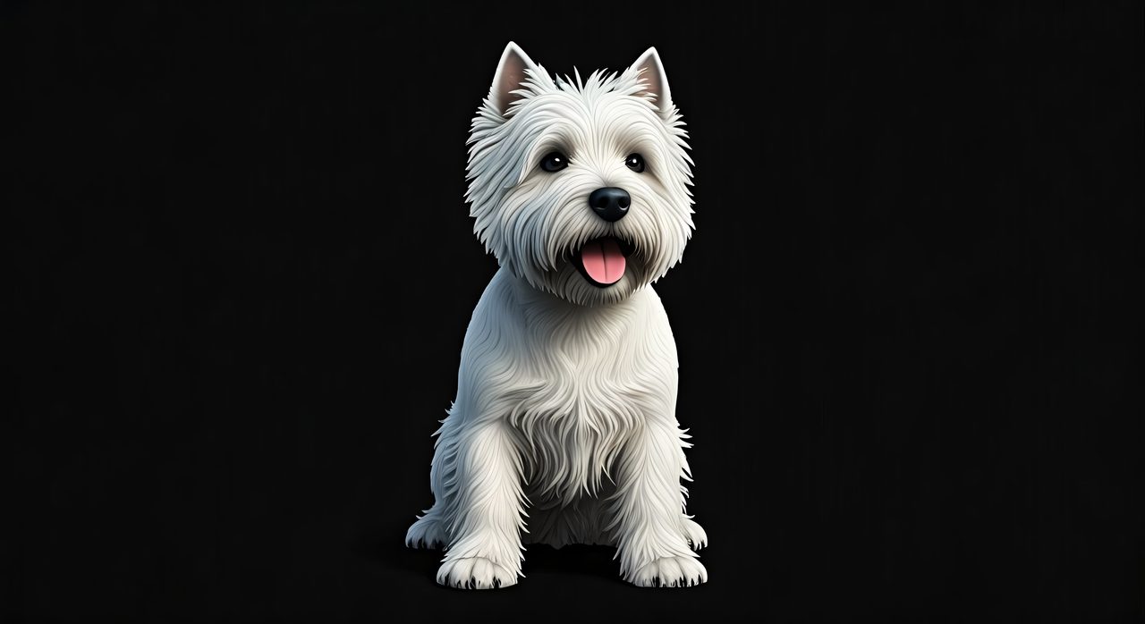 Westie dog portrait