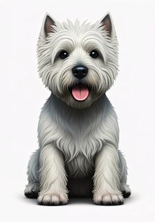 Westie dog portrait