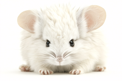 Adorable White Chinchilla Portrait