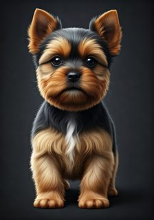 yorkie puppy portrait
