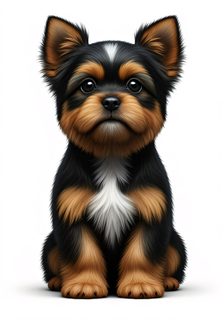 yorkie puppy portrait