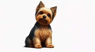 sitting yorkie puppy