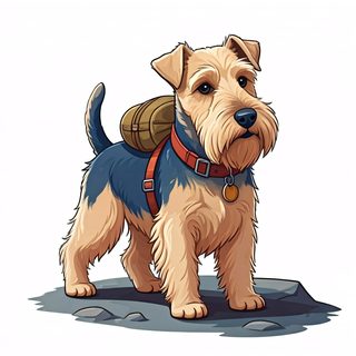 hiking terrier dog
