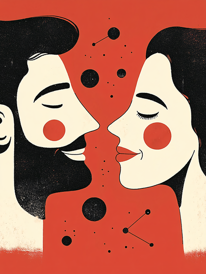 Affectionate Couple Illustration