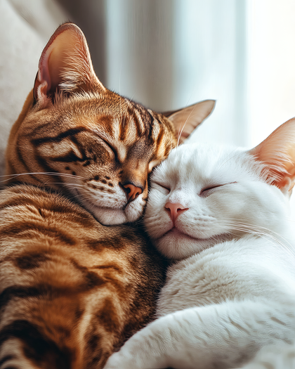 Affectionate Feline Embrace