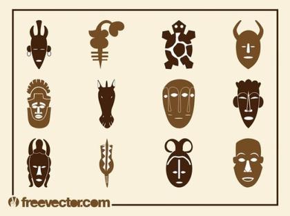 African Designs Set Free Vector