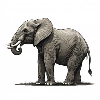 african elephant standing