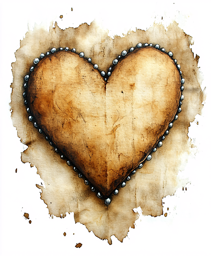 Aged Heart With Studs
