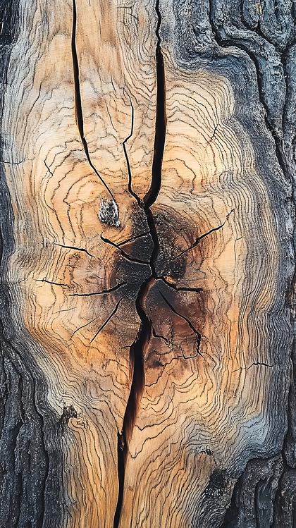 Aged Wood Texture With Crack