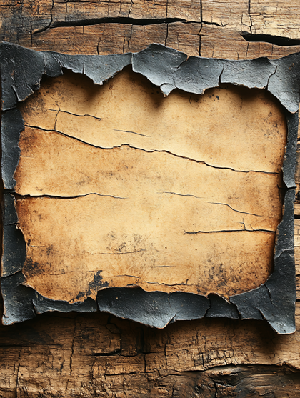 Aged Wooden Texture with Burnt Frame