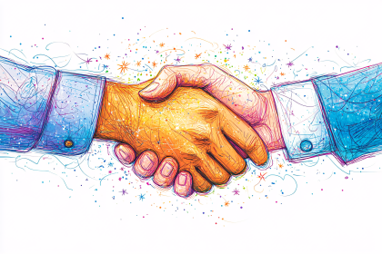 Agreement Handshake Colorful