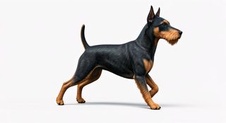 standing terrier dog