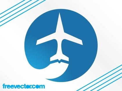 Airplane Logo Free Vector