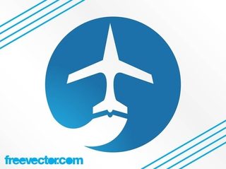 Airplane Logo Free Vector
