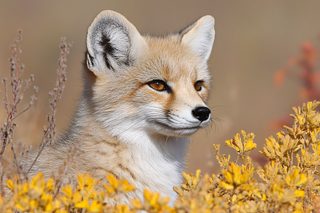 Alert Fox Portrait