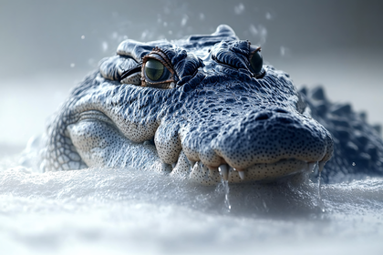 Alligator Head in Water