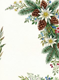 alpine floral frame