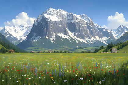 Alpine Meadow Landscape