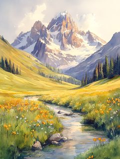 Alpine Meadow Stream
