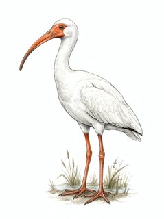 white ibis bird