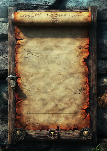 Ancient Scroll On Stone Wall