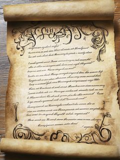 Ancient Scroll With Calligraphy