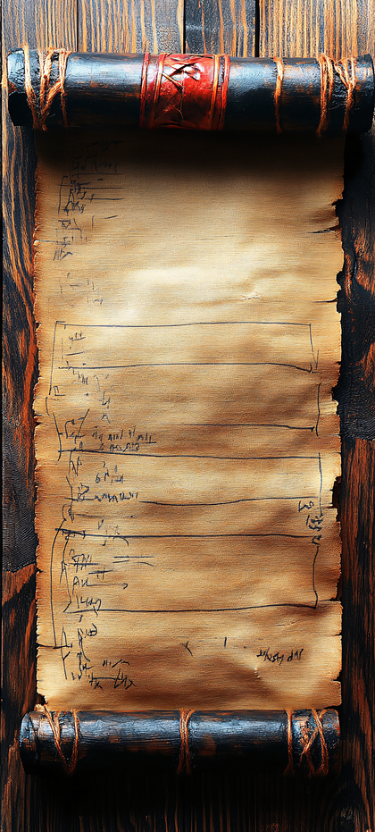 Ancient Scroll with Calligraphy
