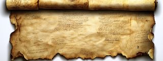 Ancient Scroll with Handwritten Text