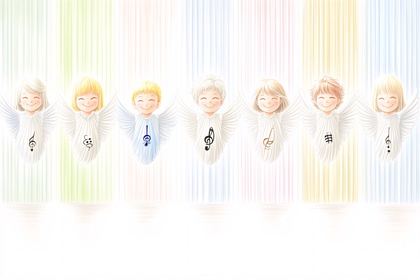 Angelic Choir of Music Notes