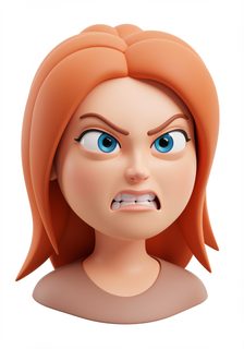 Angry 3D Woman