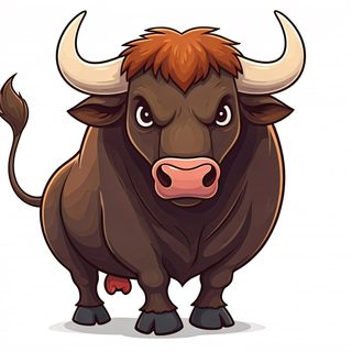 angry bull character