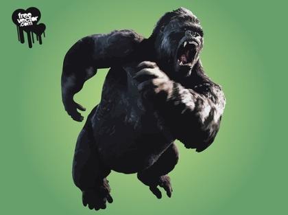 Angry King Kong Free Vector