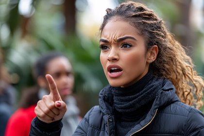 Angry Woman Pointing