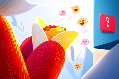 Animated Burrito and Smiling Characters
